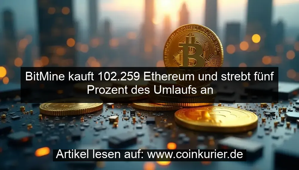 BitMine investit dans 102 259 Ethereum – en route vers 5 % de la circulation ! - La Crypto Monnaie