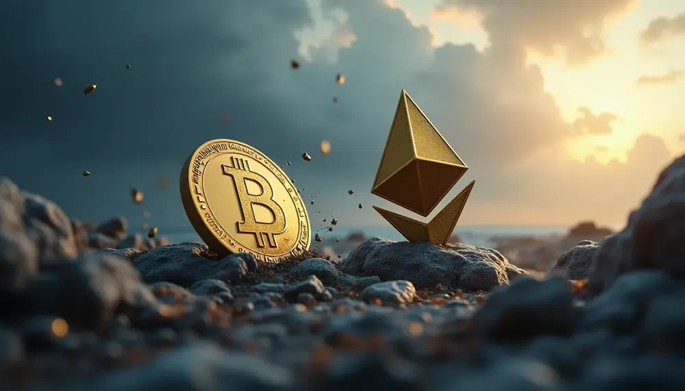 Kryptomarkt im freien Fall: Ethereum stürzt ab, Bitcoin kämpft um Stabilität